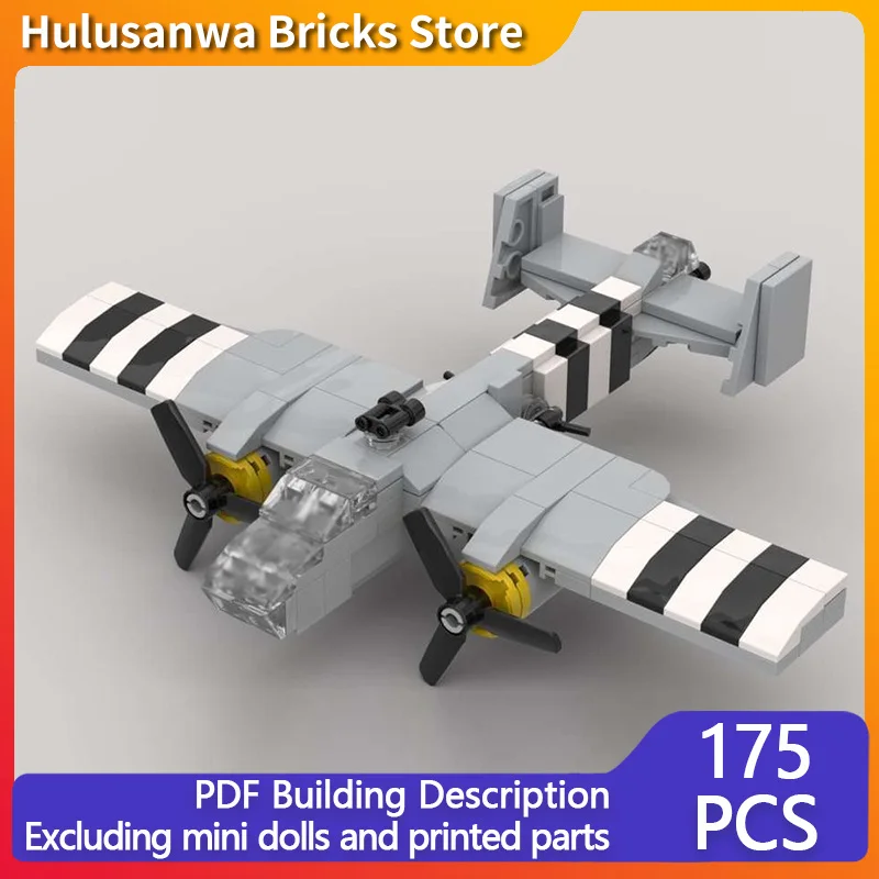 

B-25 Mitchell WW2 военные истребители модель MOC строительные кирпичи военное оборудование модульные технологии подарки праздничные детские игрушки