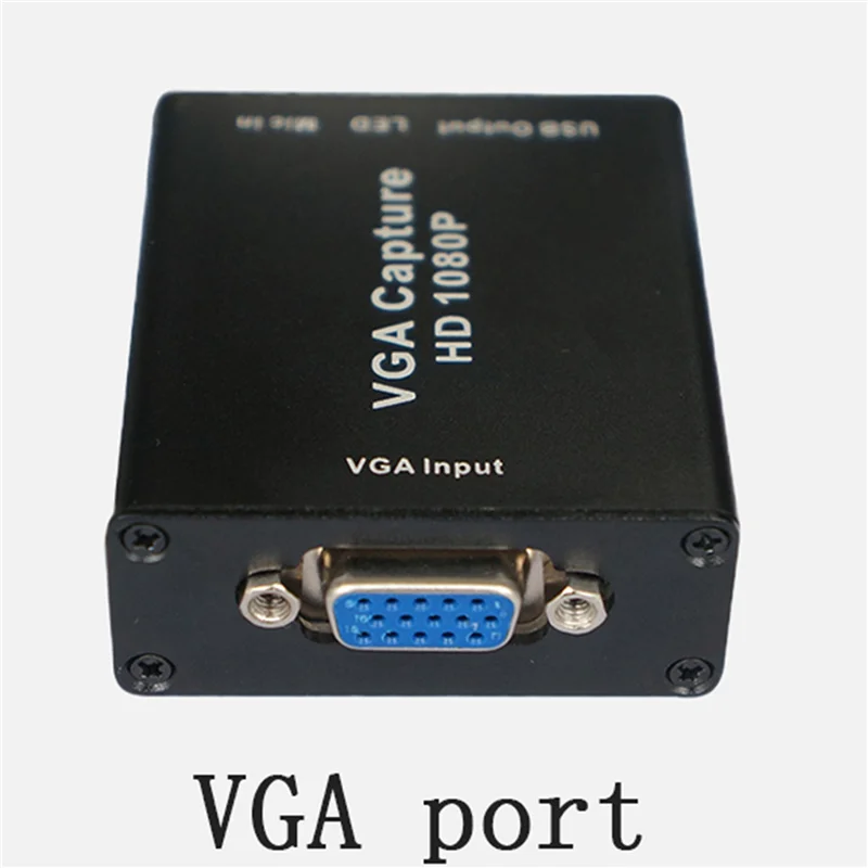 

【Sleek Design】4X VGA To USB Adapter Converter With Audio And Video Capture Card 1080P Drive-Free High-Difinition Picture Quarity