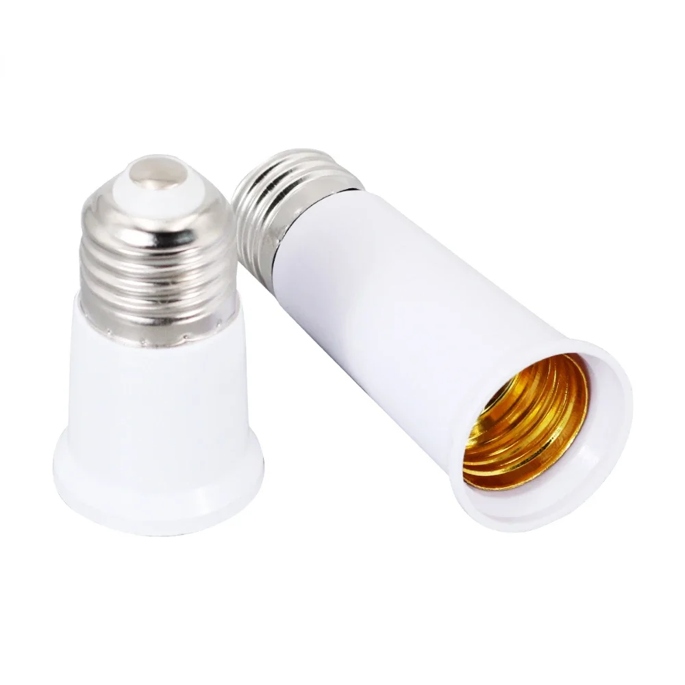 5PCS/Lot E27 To E27 Lengthened Lamp Holder Tube LED Light Bulb Base Extension Lamp Head Conversion Socket  65/95mm