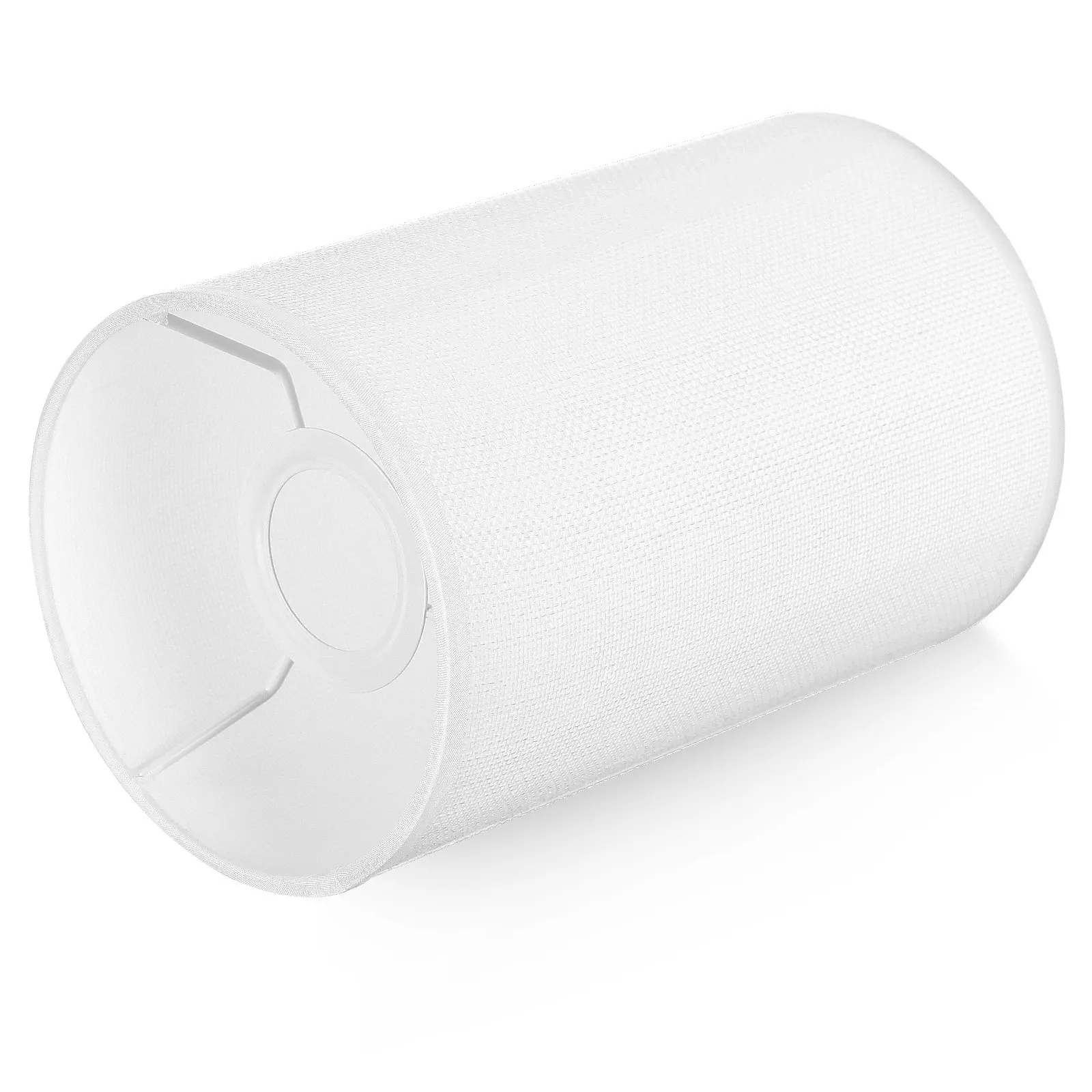 

Белый льняной абажур цилиндрической формы для настольной лампы, прикроватной лампы, универсальный, с цоколем E27, теплый свет