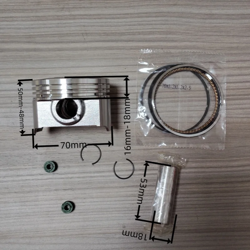 Zongshen Motorcycle Water-Cooled Engine SB250 HX250 Piston, Piston Ring STD 70MM, Pin 18mm