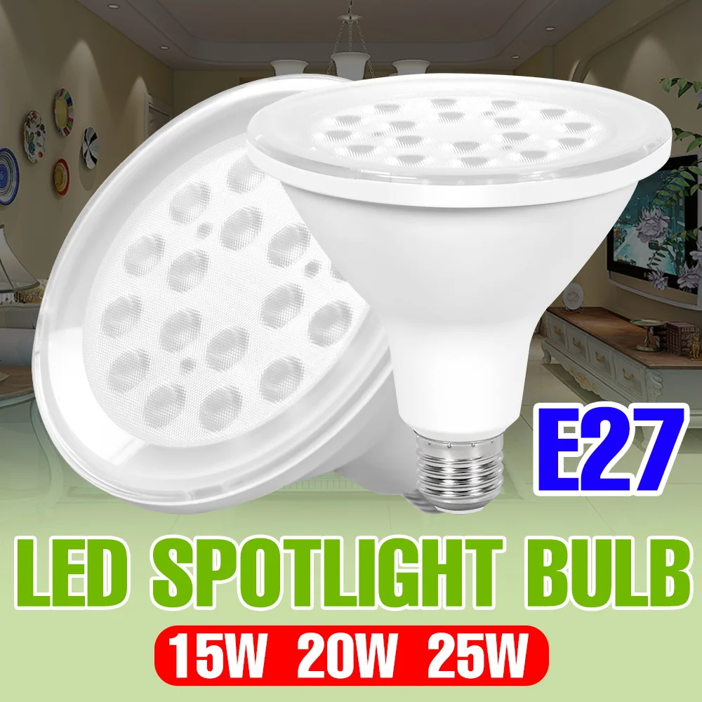 

LED Indoor Light Bulb E26/E27 Ceiling Lamp AC220V Spotlight Home Living Room Kitchen Bedroom Lighting Cool White 110V No Flicker