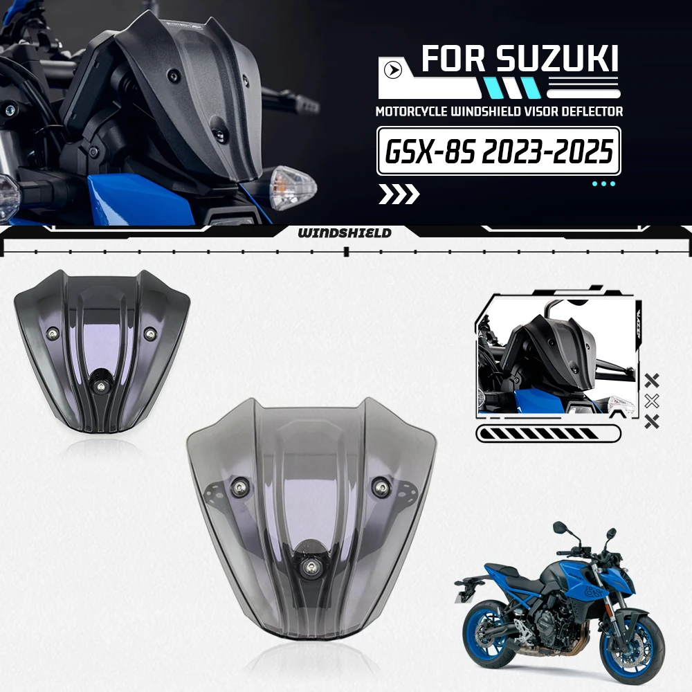 

Motorcycle Accessories Sports Touring WindScreen For Suzuki GSX-8S GSX8S GSX 8S 2023-2025 Windshield Visor Deflector