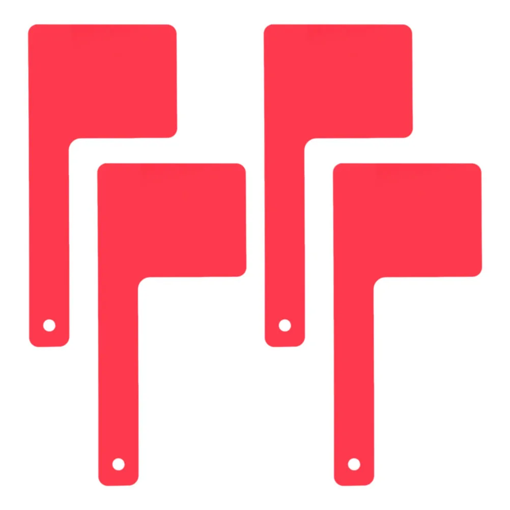 

4Pcs Acrylic Red Mailbox Flag Rotatable Replacement Part Outdoor Universal Post Mount Mailbox Accessory Small Flag