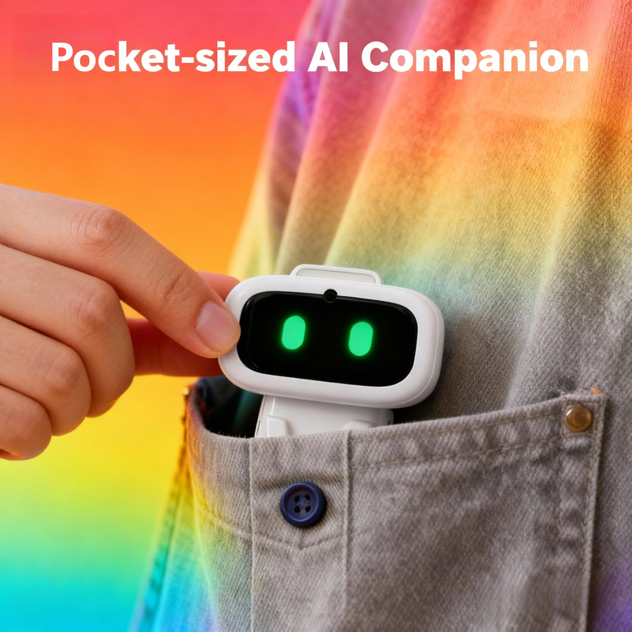 

AIBI Ai Pocket Robot | AI Pet,Bluetooth Wifi Connect,Rotating Camera,GPT Voice Conversation,Small Robot,Pocket Compatible