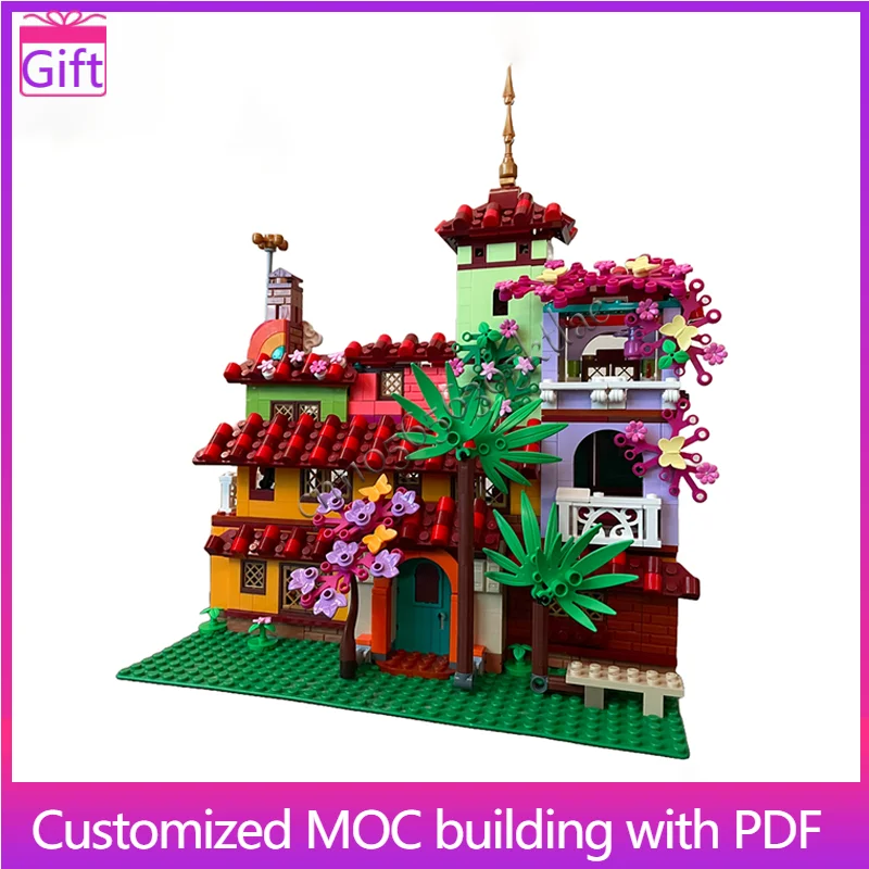 

977 Parts Hot Selling Colorful Villa Model Moc Building Bricks DIY Construction Kit Sets Assembly Blocks Toys Christmas Gifts