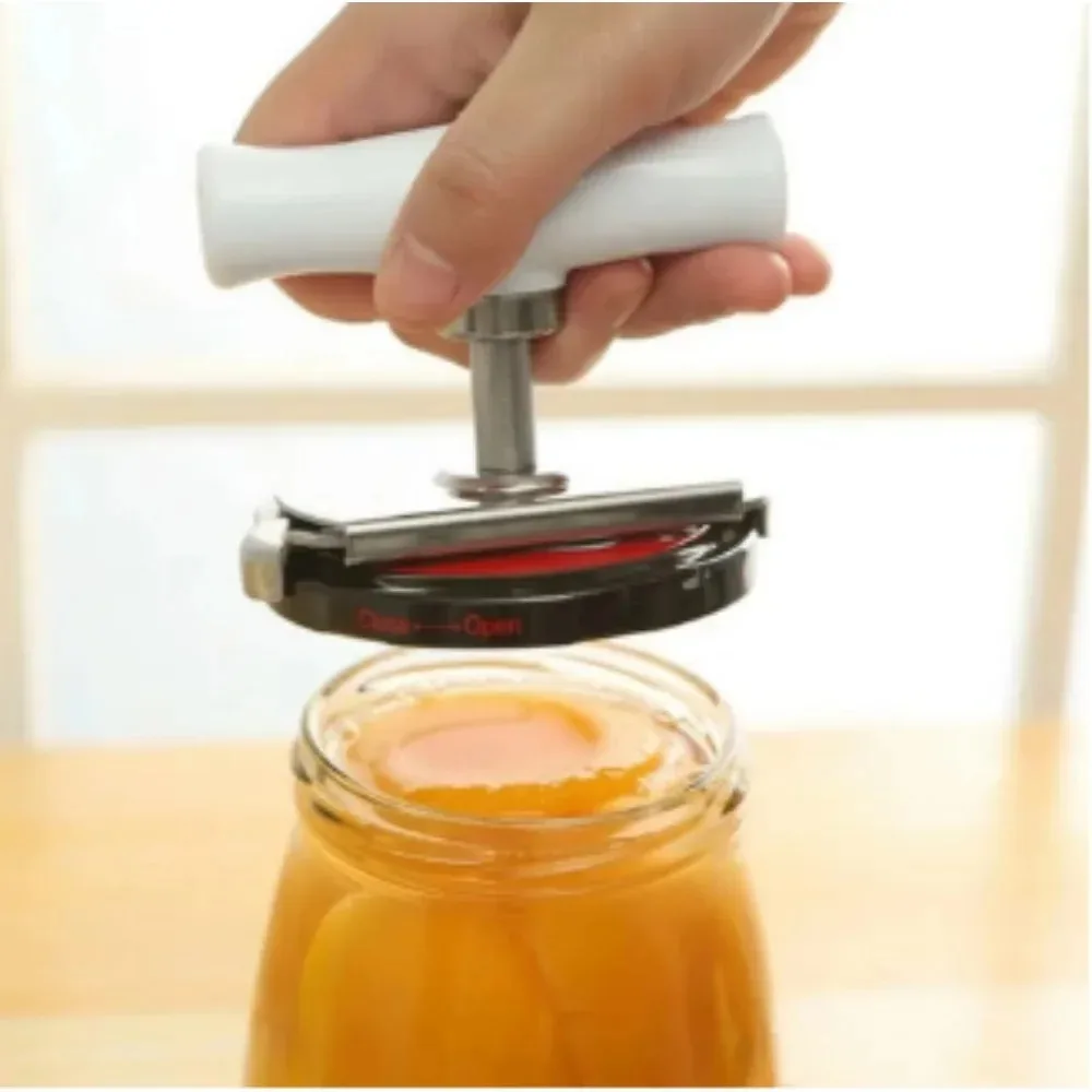 Bottle Cap Opener Adjustable Multi-function Lids Off Jar Opener Labor-saving Screw Can Opener for Kitchen Gadget Stainless Steel