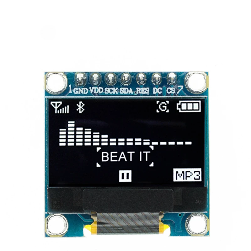 10pcs 0.96 Inch 7 pin Blue Yellow and Blue  White I2C IIC Communication Display OLED LCD Module