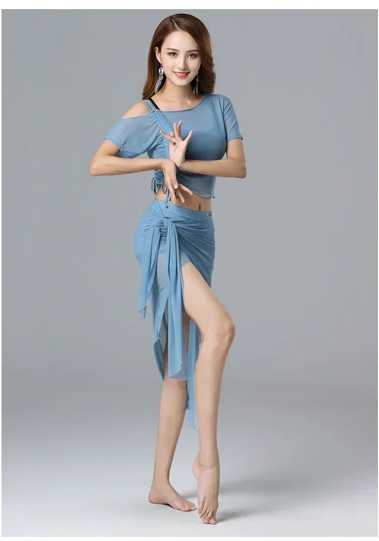 Conjunto de fantasias profissionais para treinamento de dança do ventre feminino