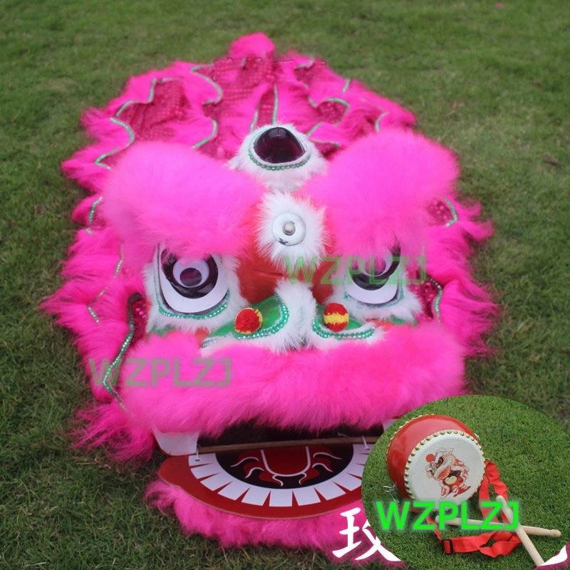 

Children's Day 14inch Lion Dance Costume Drum 5-12 Age Kid Children Props Stage perfomanc Outdoor Party Carnival Festival Parade