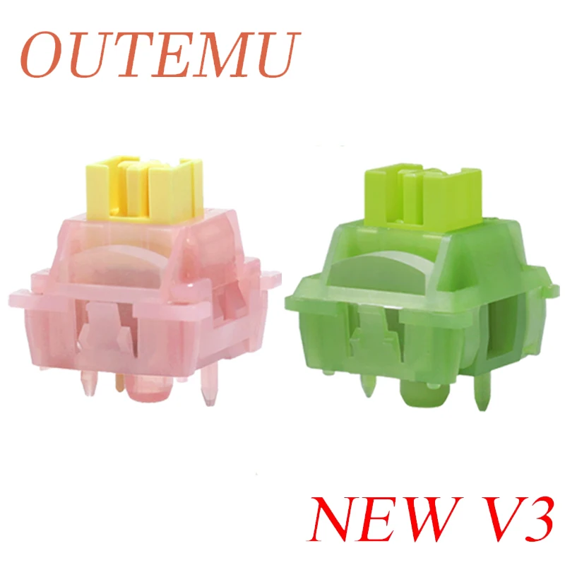 Outemu V3 Silent Peach Switches Lubed Update Silent Lemon V3