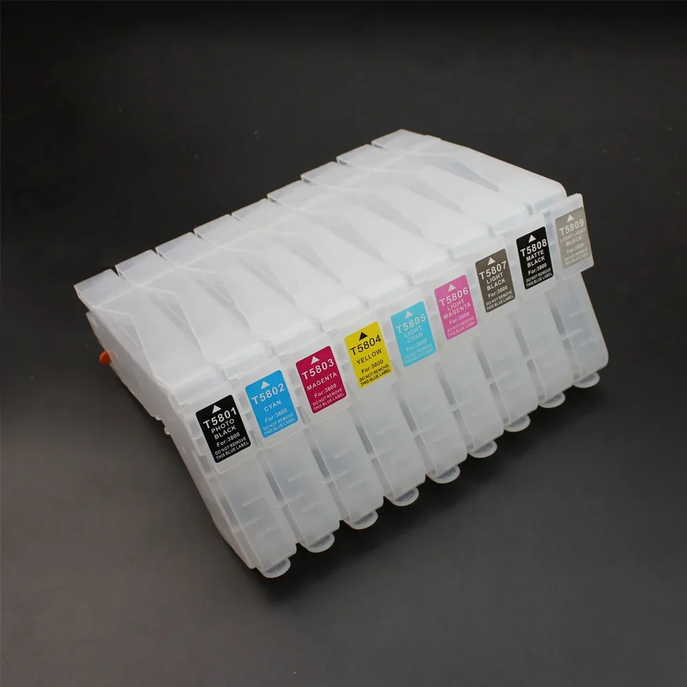 280ml High Capacity Refillable ink Cartridge For Epson Stylus Pro 3800 3850 3880 3885 3890 Inkjet Printers with chip sensor