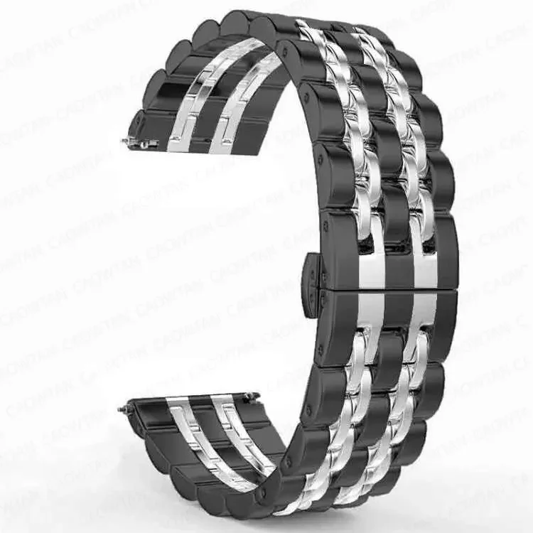 22 mm 20 mm Band für Samsung Galaxy Watch 6 4 5 45 mm Gear S3 46 mm 42 mm Active2 40 44 mm Edelstahlarmband für Amazift BIP 2 GTR