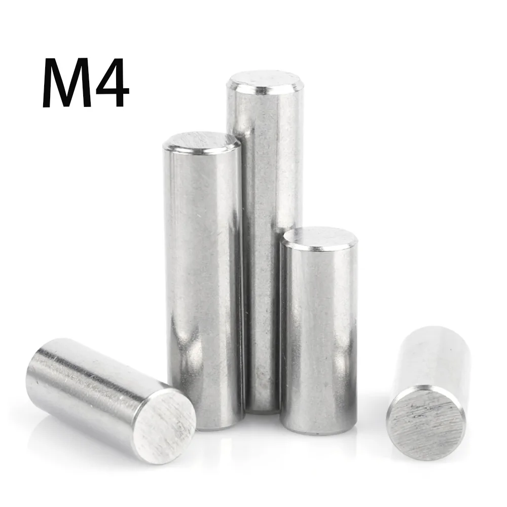Rustproof 304 Stainless Steel Solid Parallel Dowel Pin M4 Cylinder Lock Pin 6mm-80mm Machinery Shaft Positioning Fixing Rod