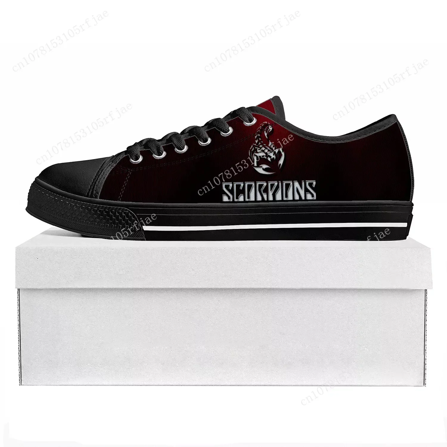 Scorpions Metal Rock Band Pop Low Top Sneakers Mens Womens Teenager Canvas Sneaker casual Couple Shoes Custom Shoe