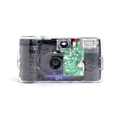Transparent Clear Color Disposable Camera Built-in 17 Photos Vintage Single Use Camera 18 Exp 35mm Disposable Camera With Flash