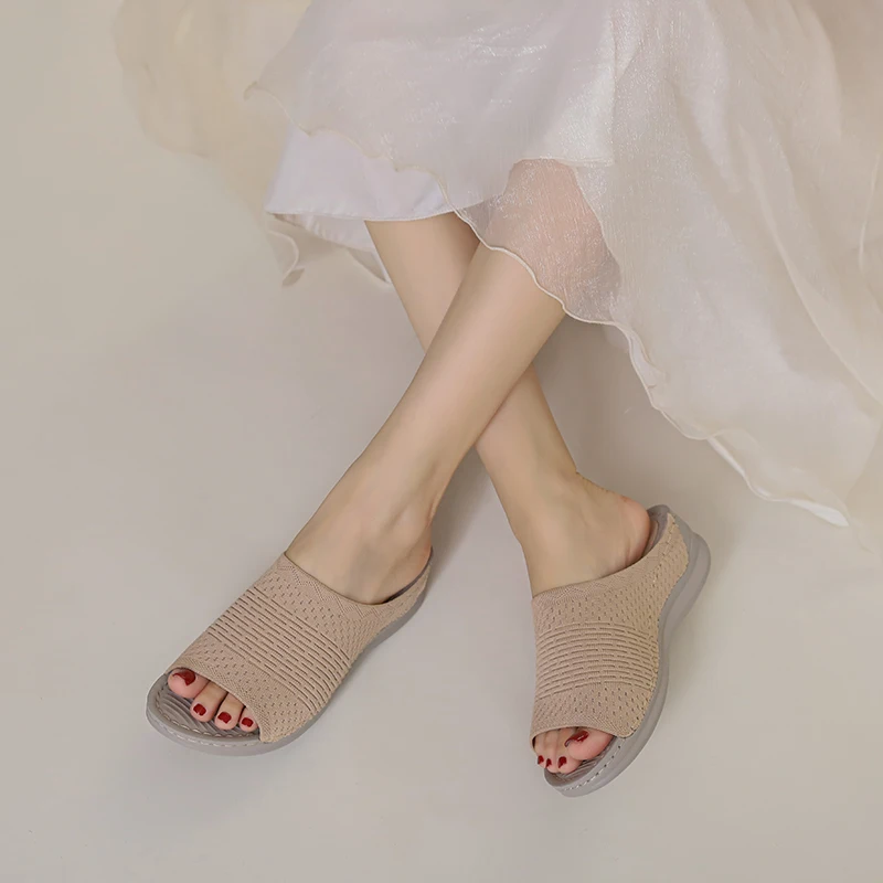 

Summer New Product Women's Slippers Thick Bottom Stitching, Anti Slip Soft Surface, Comfortable Versatile, Casual