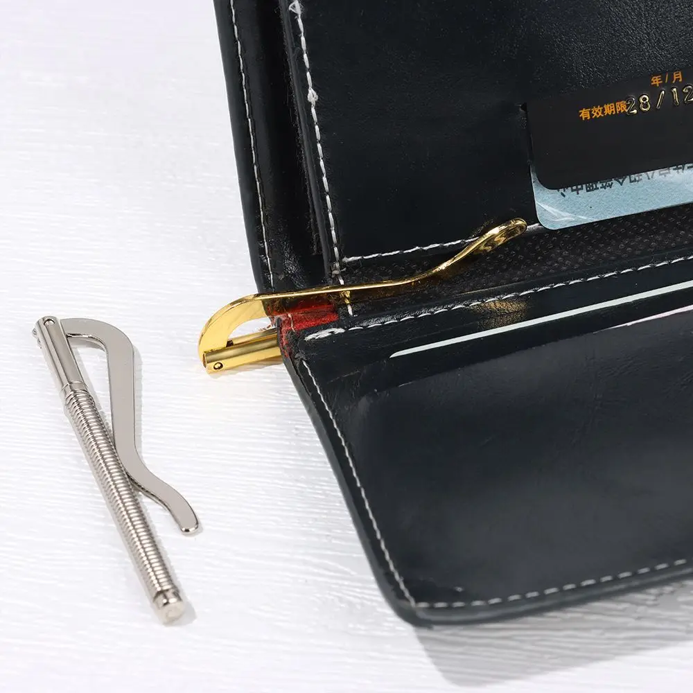 New Simple Metal Money Clip Bifold Spring Clamp Unique Design Bar Wallet Replace Parts Cash Holder Portable Wallet Durable Clips