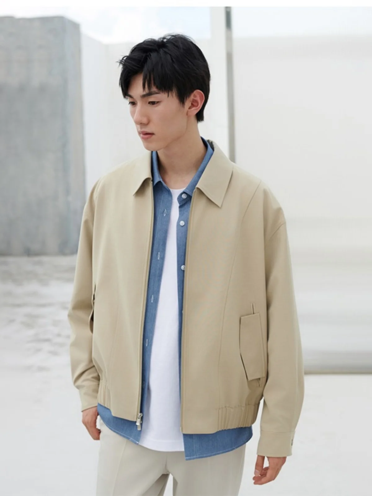 

Осенняя новинка, повседневная куртка с воротником, мужская универсальная весенне-осенняя модная рекламная верхняя одежда, легкая Maturi Wind irt