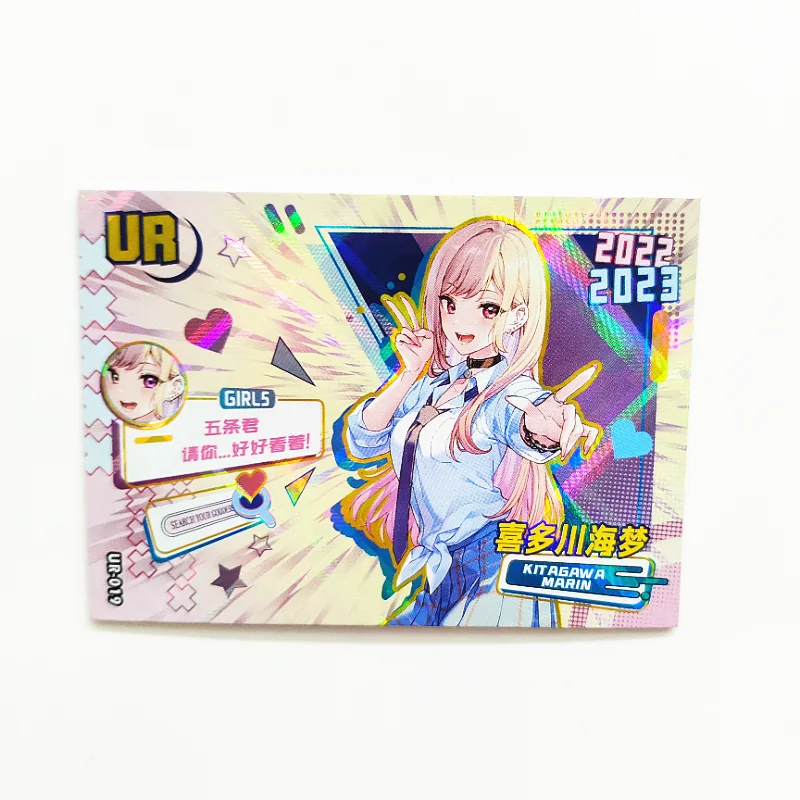Anime Goddess Story Kawaii UR refrycling Flash Card Kitagawa Marin Tokisaki Kurumi Toys for boys Collection Cards regali di compleanno