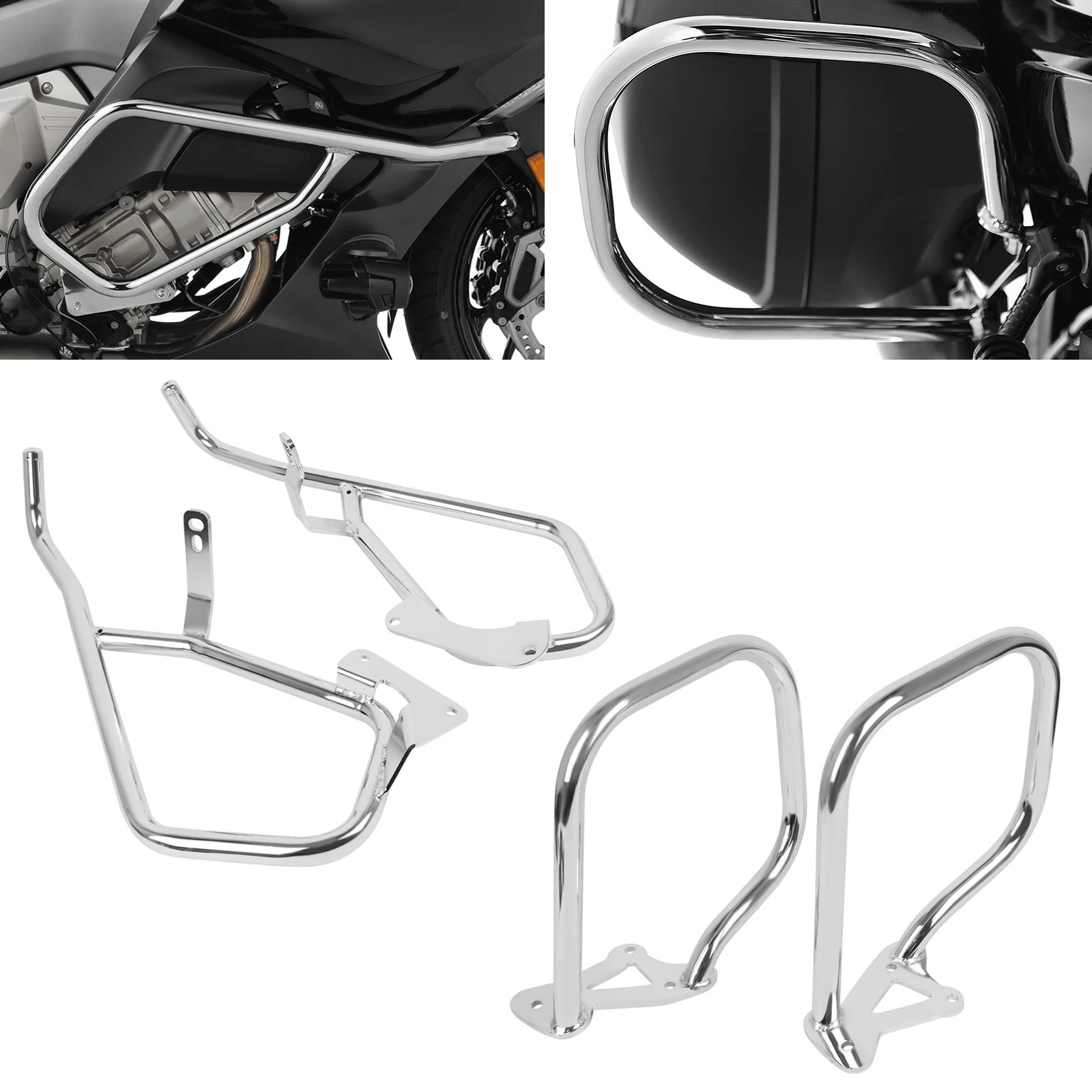 

For BMW K1600 GT/GTL K1600GTL K1600GT 2011-2023 Motorcycle Crash Bar Engine Guard Saddlebag Side Box Protection Frame Bumper