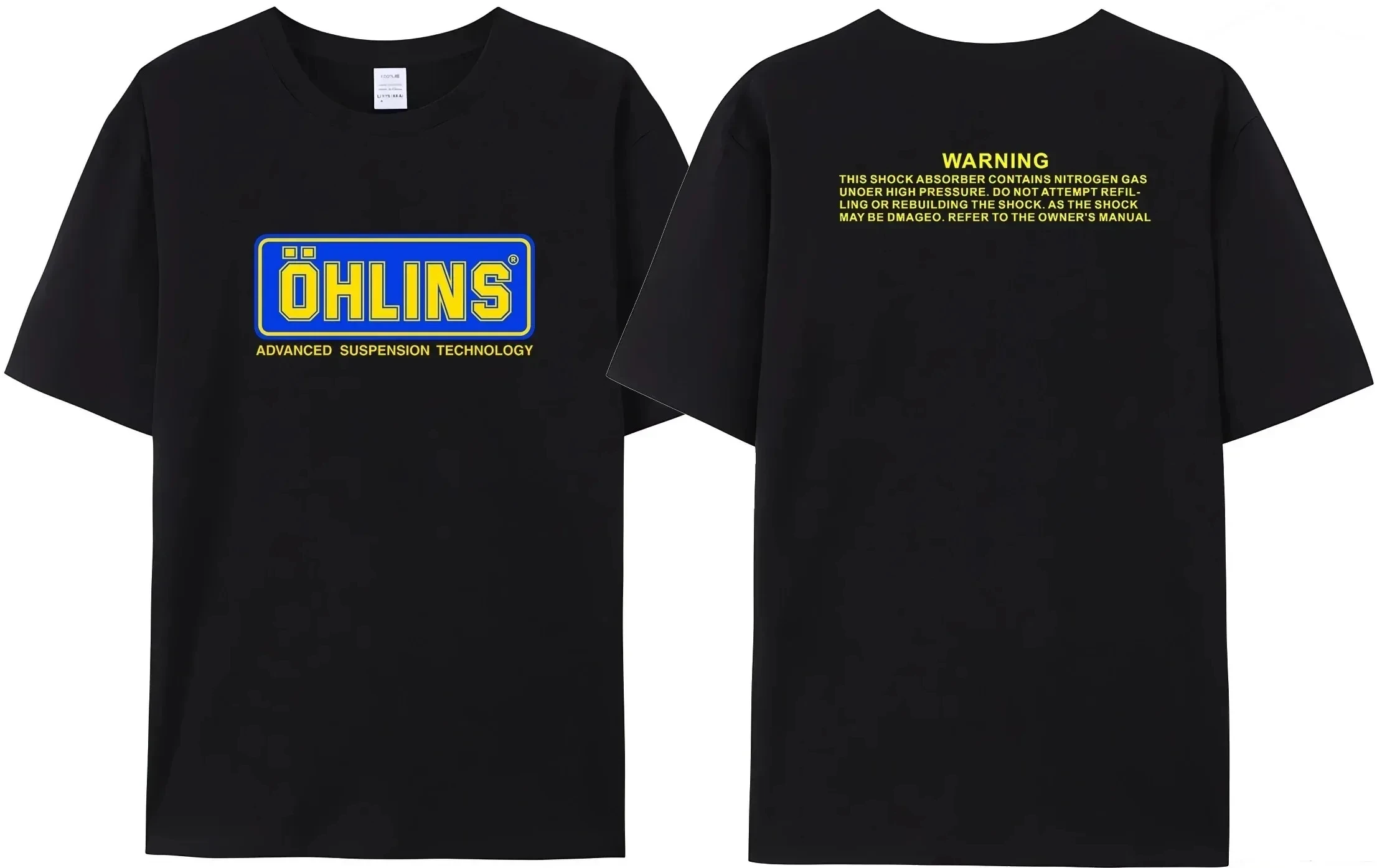 2024 Men T Shirt Casual Ohlins Suspension T-shirt Graphic Oversized Sports Tops Breathable Comfortable Streetwear S-3XL Cool Tee