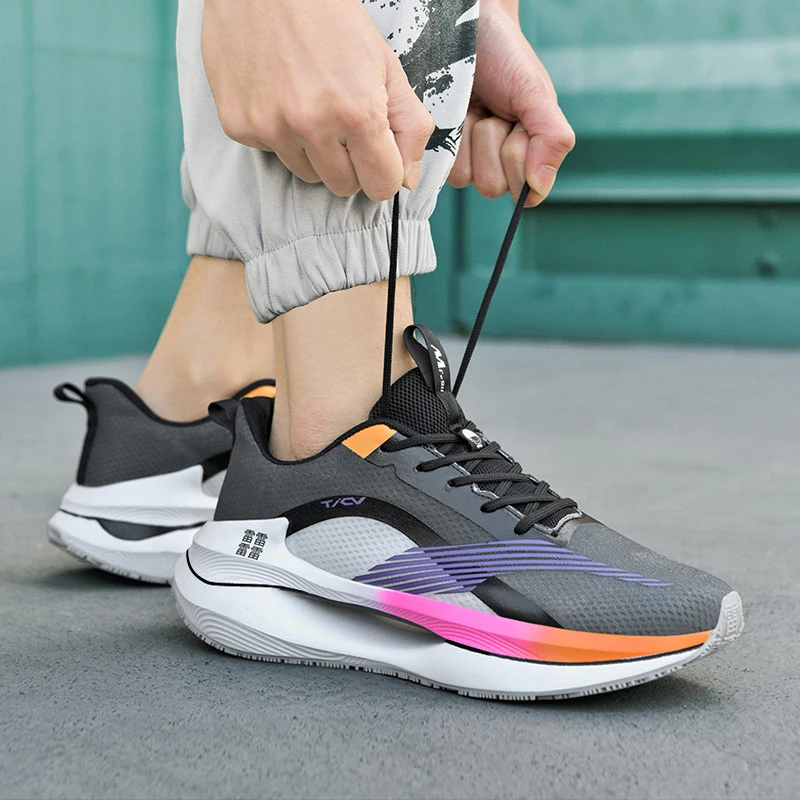 

Men's Carbon Plate Sports Running Shoes Rotating Buckle Style Women's Non Slip Athletic Jogging Outdoor Footwear