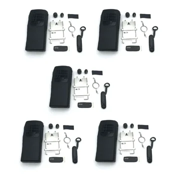 Lot 5 Set Front Cover Case Housing Shell with Knobs for Motorola GP328 GP340 MTX900 PRO5150 PRO5350 PTX700 HT750 Walkie Talkie