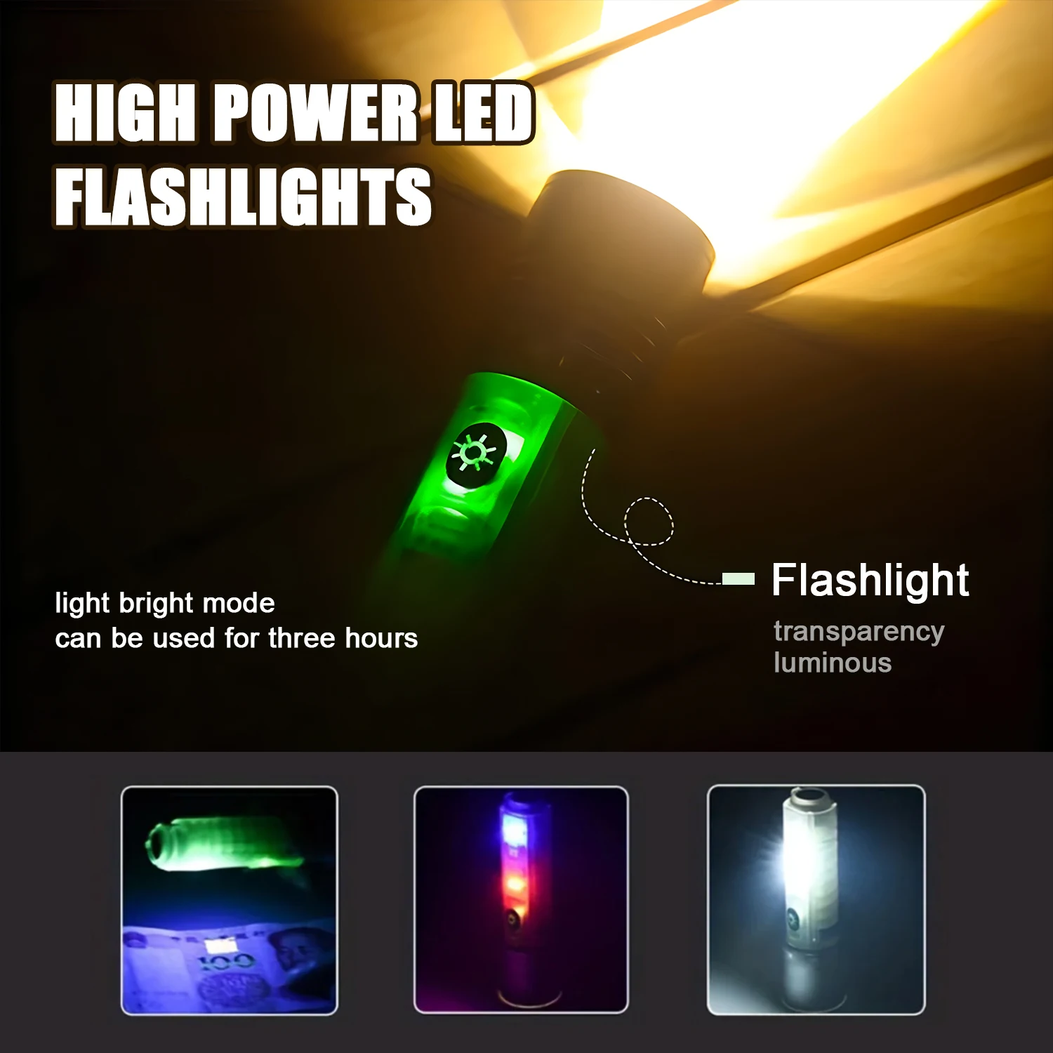 Lantern Led Work Light Camping Handheld Searchlight Portable Rechargeable Led Lamp Very Strong Flashlight Torch High Power Flash