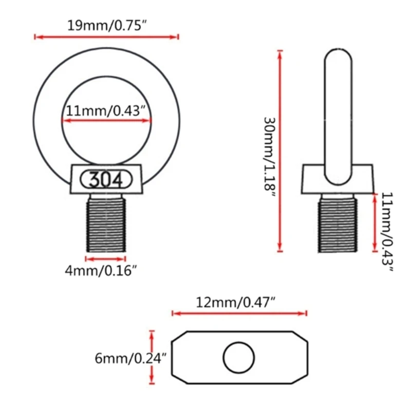 Luifelrailstoppers 6 mm met karabijnhaken voor caravans, campers, kampeertenten, luifelsaccessoires