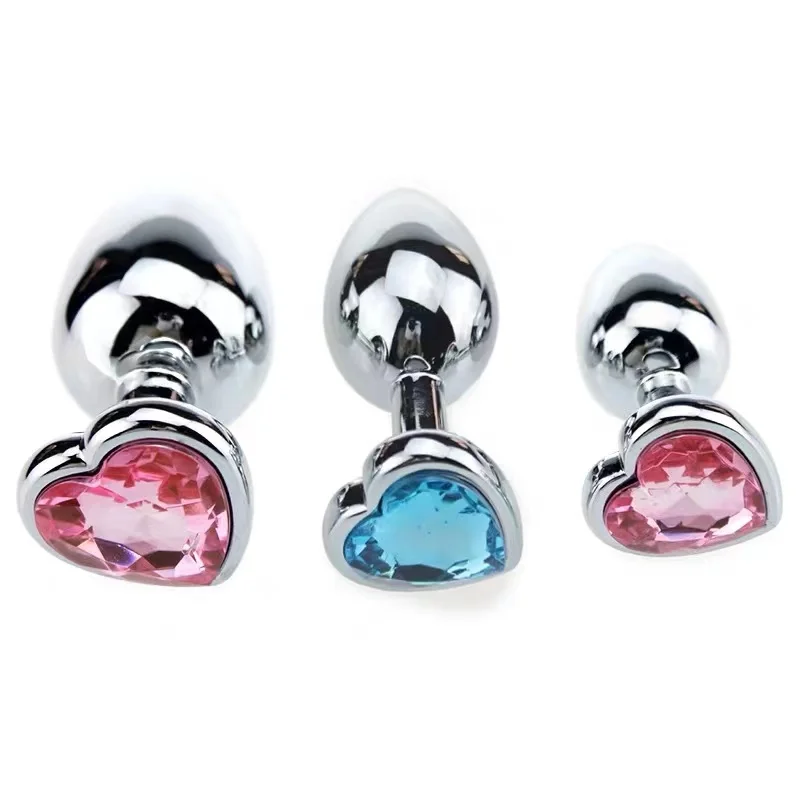 Small Butt Plug Anal Sex Toys Heart Shape Metal Stainless Smooth Sexy Toys For Women Adult Butt plug Stainless Steel Anal Plug