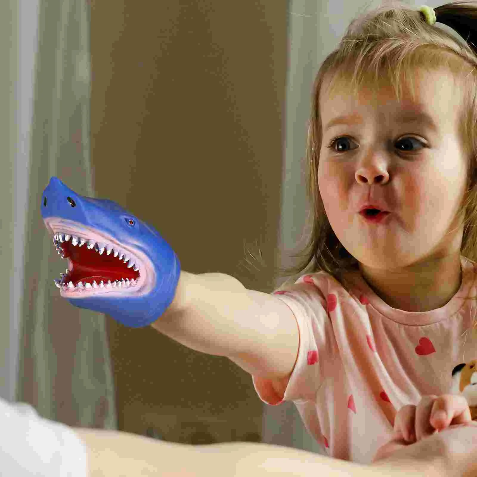 Puppets Plaything Hand Glove Finger Props Kids Animals for Elastic Shark Toy Child Toys