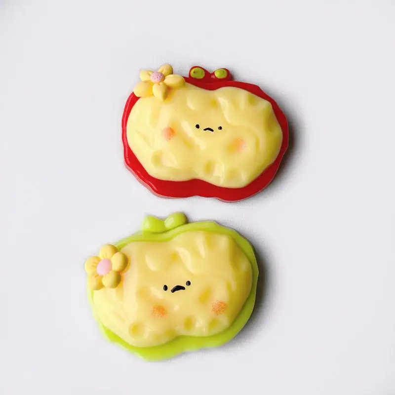 Cheese Shaped Cartoon Squishy Toy Soft Slow Rebound Adorable Look Non-Toxic Kids Sensory Toy for Daily Play