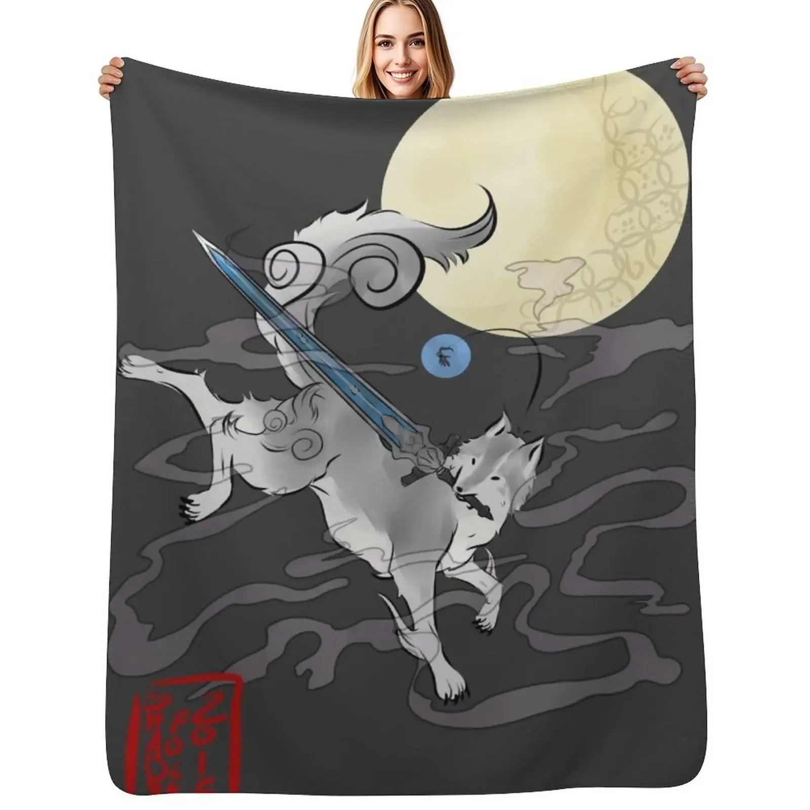 

The Great Grey Wolf - Sifkami Throw Blanket Extra Large Throw For Decorative Sofa Beautifuls Blanket