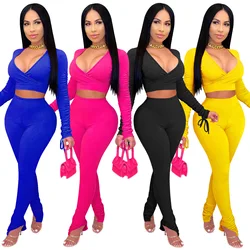 2 piece sets women outfit two piece set for women pants sets woman 2 pieces pants fall clothes for woman 2023 wholesale