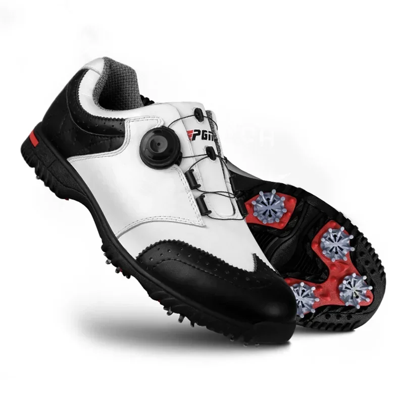 

Comfortable PGM Golf Shoes Men's Spike Shoes Waterproof And Breathable Men's Shoes Rotating Laces Sneakers