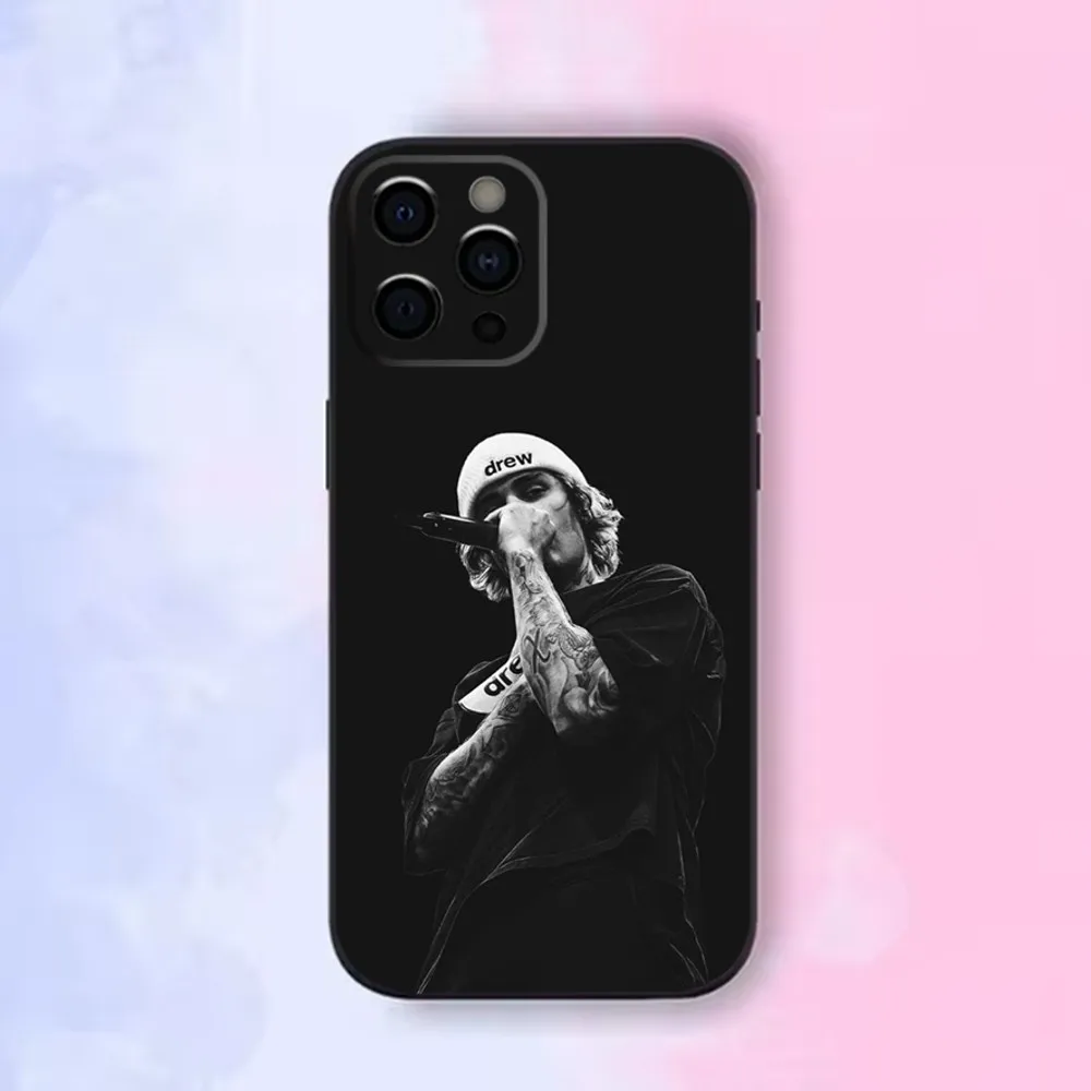 Singer J-Justin B-Bieber Phone Case For iPhone16,15,14,13,12 Mini 11 Pro XR,X,XS,MAX 7,8 Plus Silicone Cover Soft Black