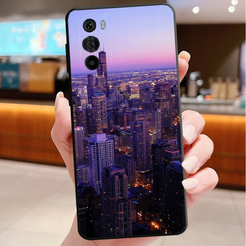 Funda de teléfono para Motorola Edge 50 40 Pro 60 50 40 30 Ultra Neo Fusion Moto G85 G72 G53 G54 G84 G13 G32 New York City Times Square