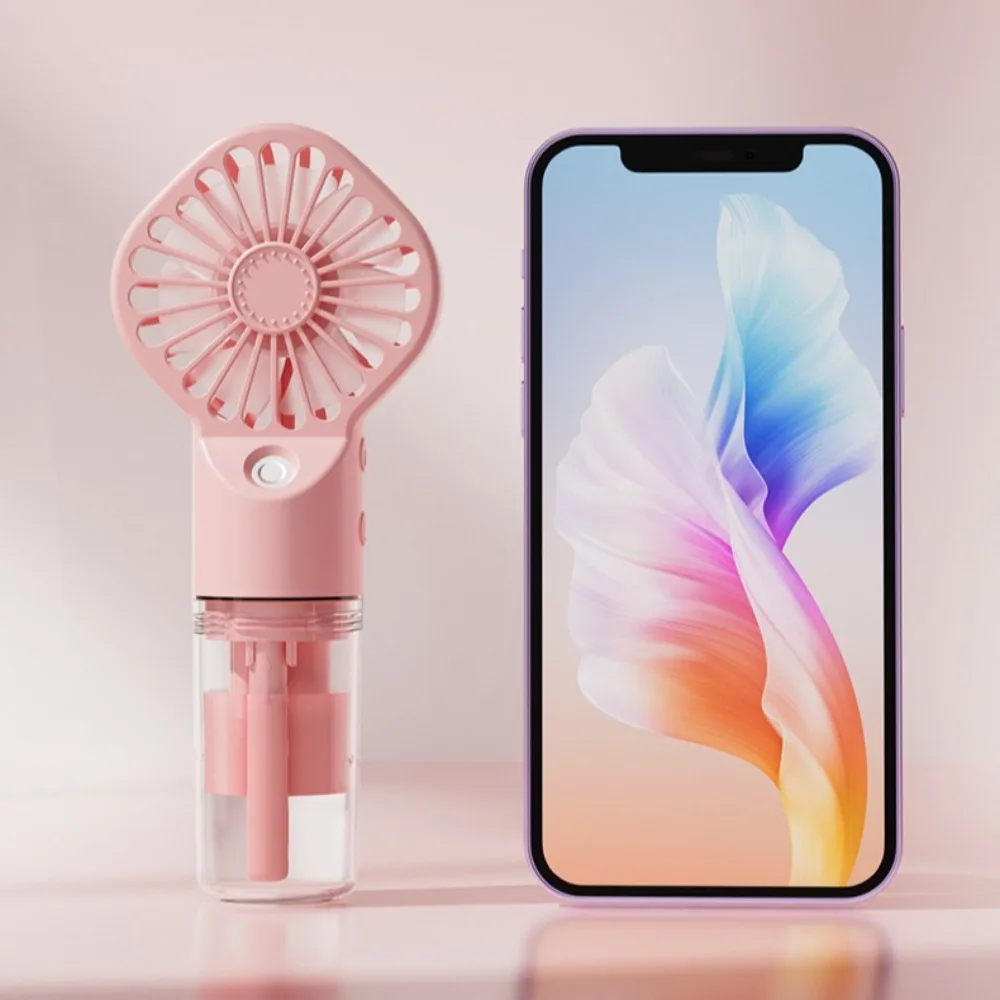 Summer Mini Water Fan Rechargeable Portable Handheld Spray Mist Fan for Student Dormitory Cooling Tools Outdoor Small Fan