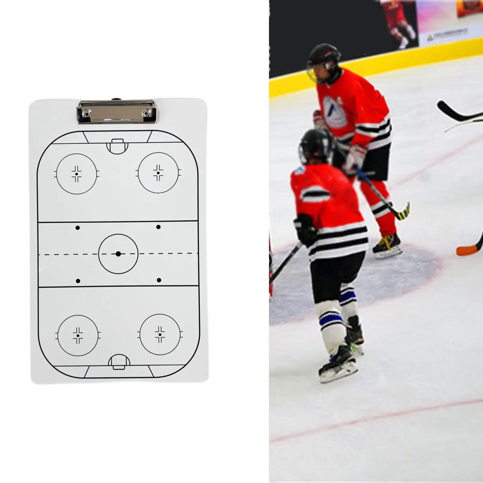 

Reusable Ice Hockey Board for Coaches Clear Printing Strategy Planning Tactic Board for Training Sessions
