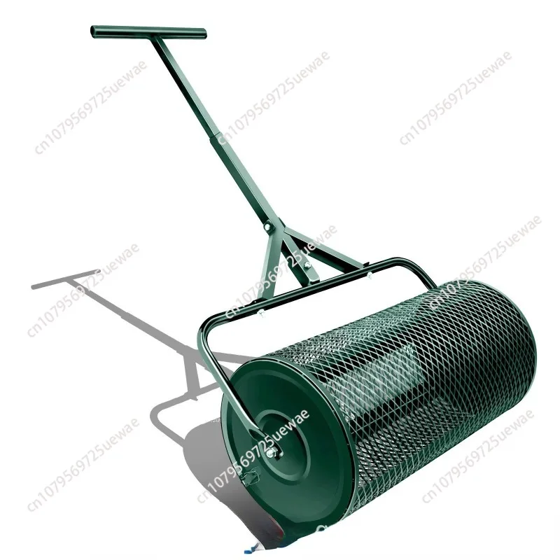 

Lawn Garden Sowing Compost Spreader T-Handle Iron Basket Agriculture and Forestry Care Soil Fertilization Mesh Roller