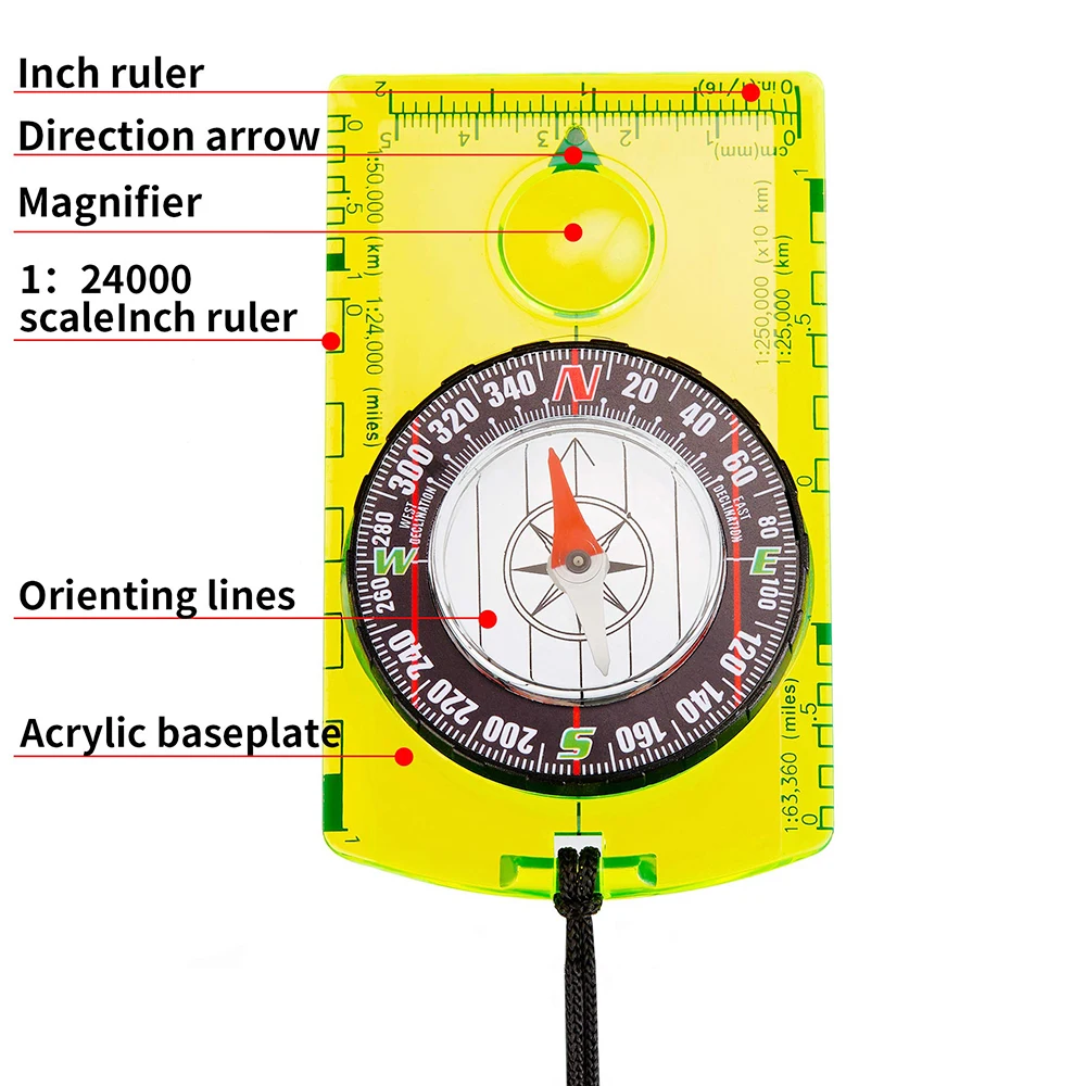 Waterproof Compass Outdoor Gad - Map Compass Orienteering ulasan dan harga