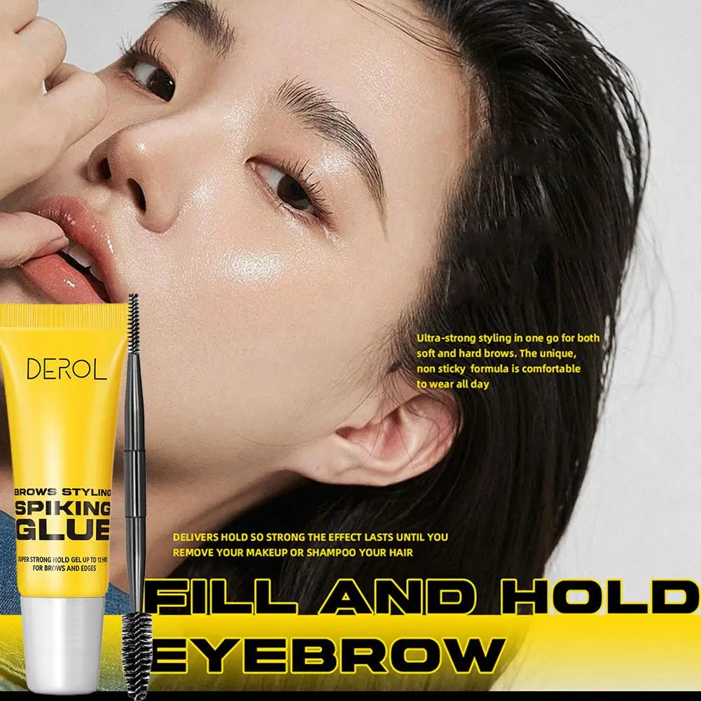 Gel de estilo de sobrancelha 3d, 10ml, à prova d'água, secagem rápida, conjunto de cera de longa duração, levantamento de sobrancelha, maquiagem