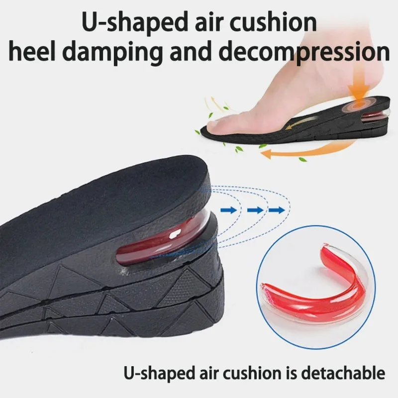 

Breathable Air Cushion Shoe Insoles Adjustable Height Support Gel Foot Pads for Comfort Walking Running Sports