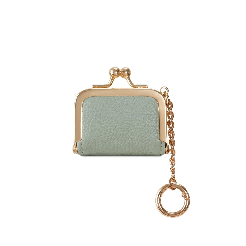 With Keychain Kiss Lock Coin Purse Multicolored PU Leather Leather Jewelry Bag Multifunctional Solid Color Small Item Bag