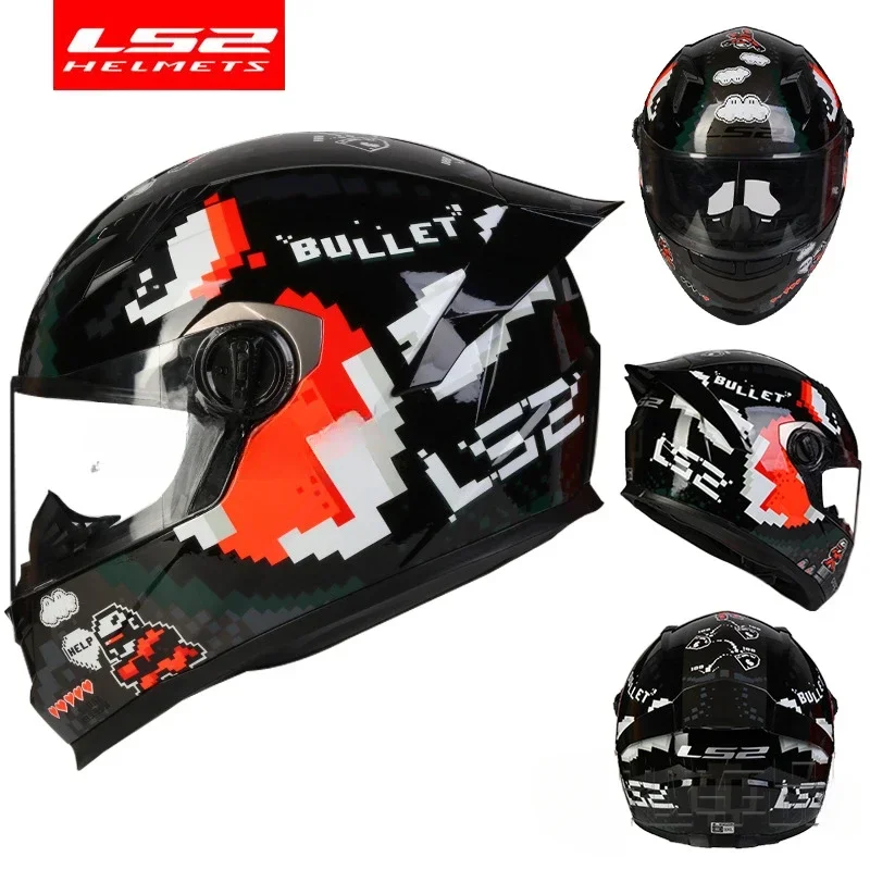 Original LS2 FF300 Motorcycle Full Face Helmet Casco Moto helmets Four Season  Racing Motobike Capacete LS2 Motocross helmets