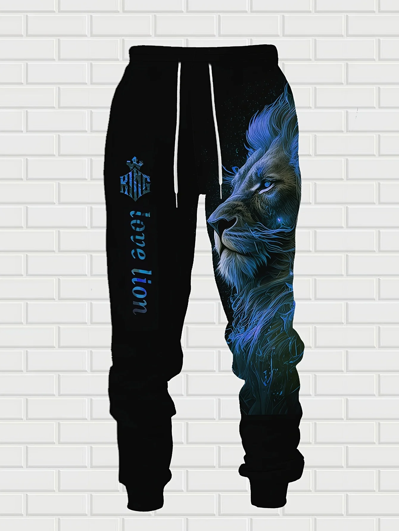 جديد وصول عارضة الشتاء الخريف الأسد نمط 3D مطبوعة هوديي وسراويل مجموعة رياضية 2 قطعة مجموعة ملابس رياضية الرجال الملابس البدلة #5