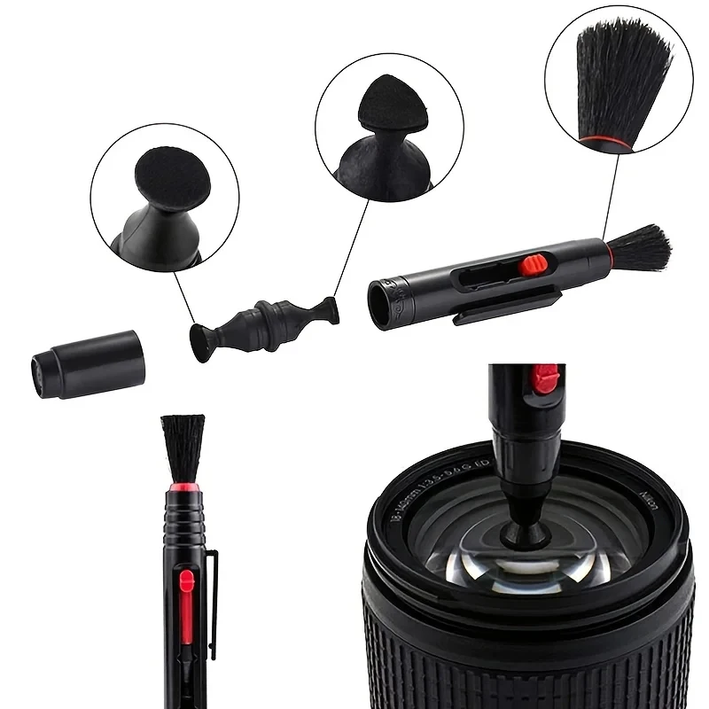 6-In-1 Digital Camera Cleaning Kit Professional Air Blower DSLR Lens Cloth Pen Brush Cleaning Tool For CCD Sensor Lens Keyboards