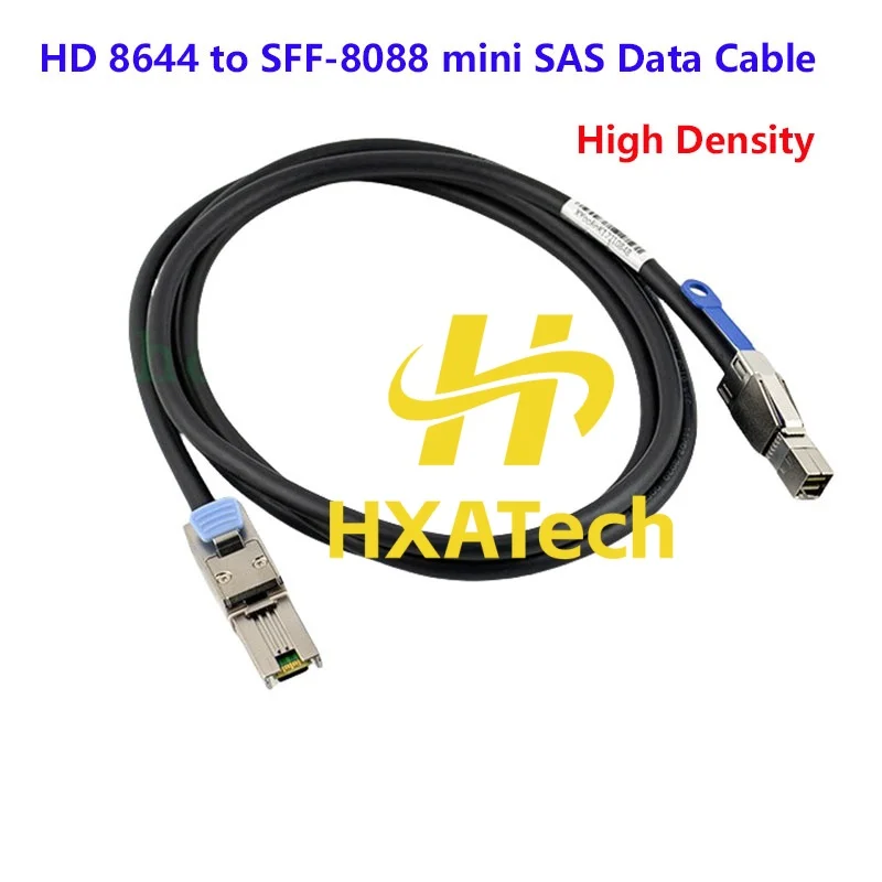 HXATech - New High Quality HD SFF-8644 to SFF-8088 Mini SAS Data Cable High Density HD to SAS Cable Cord
