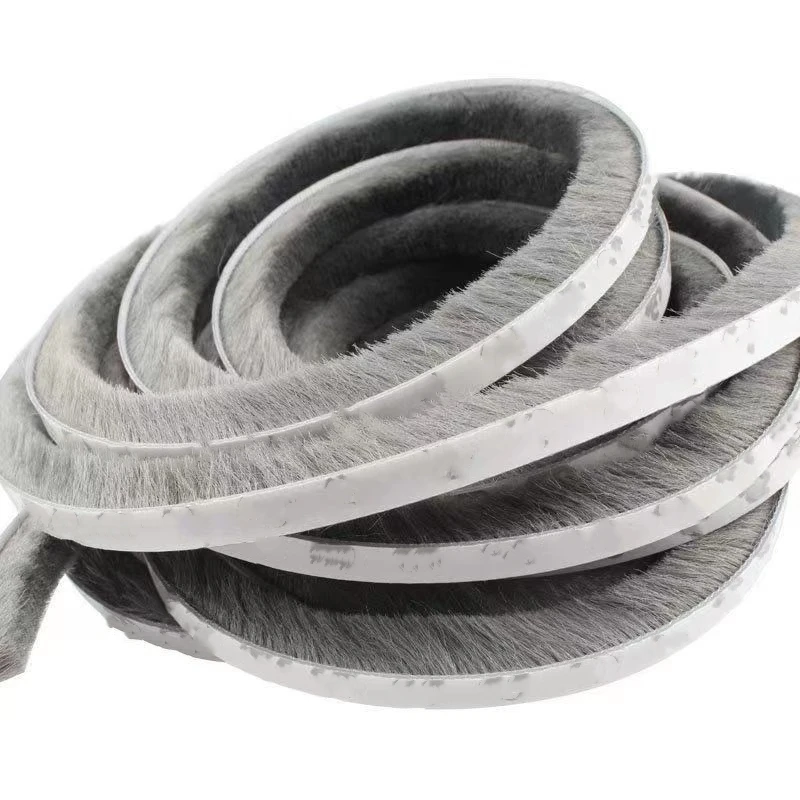 5/10/20M Self-adhesive Wool Sealing Strip, Aluminum Alloy Door And Window Insulation, Sound Insulation, And Collision Prevention